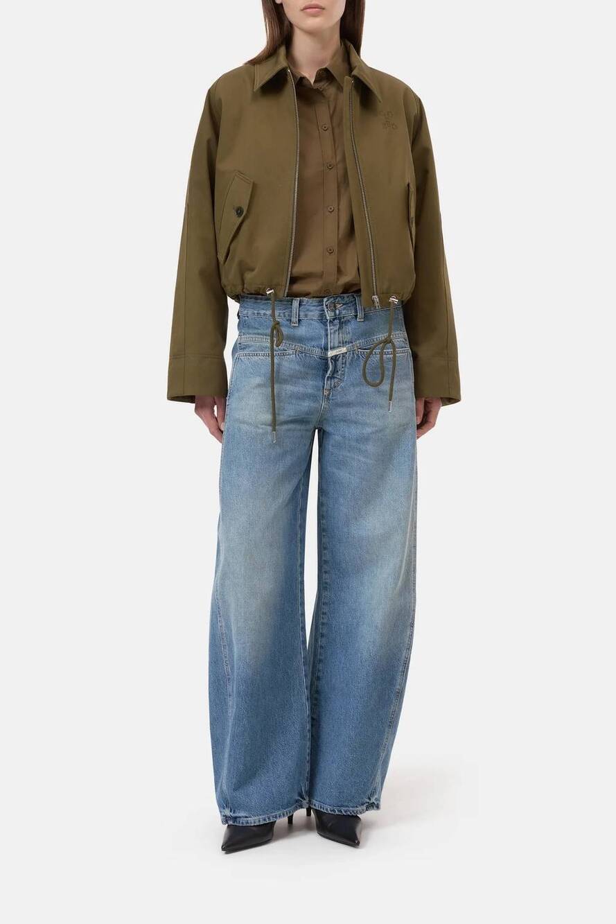 NEW CLOSED tori-x barrel jeans in mid blue denim